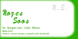 mozes soos business card